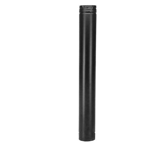 4" x 60" PelletVent Pro Double-Wall Black Pipe Length - 4PVP-60 - Chimney Cricket