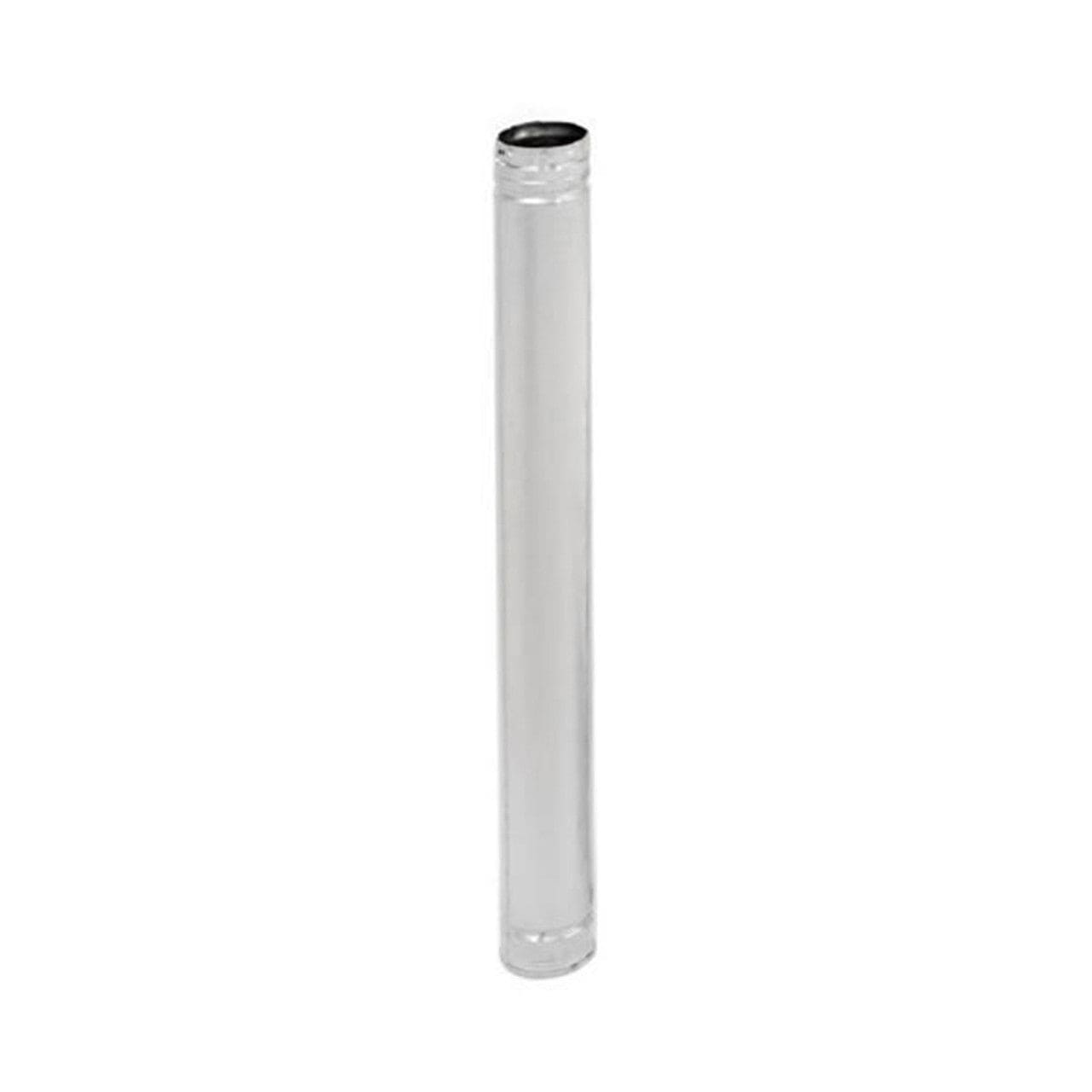 4" x 12" PelletVent Pro Double-Wall Galvalume Pipe Length - 4PVP-12 - Chimney Cricket