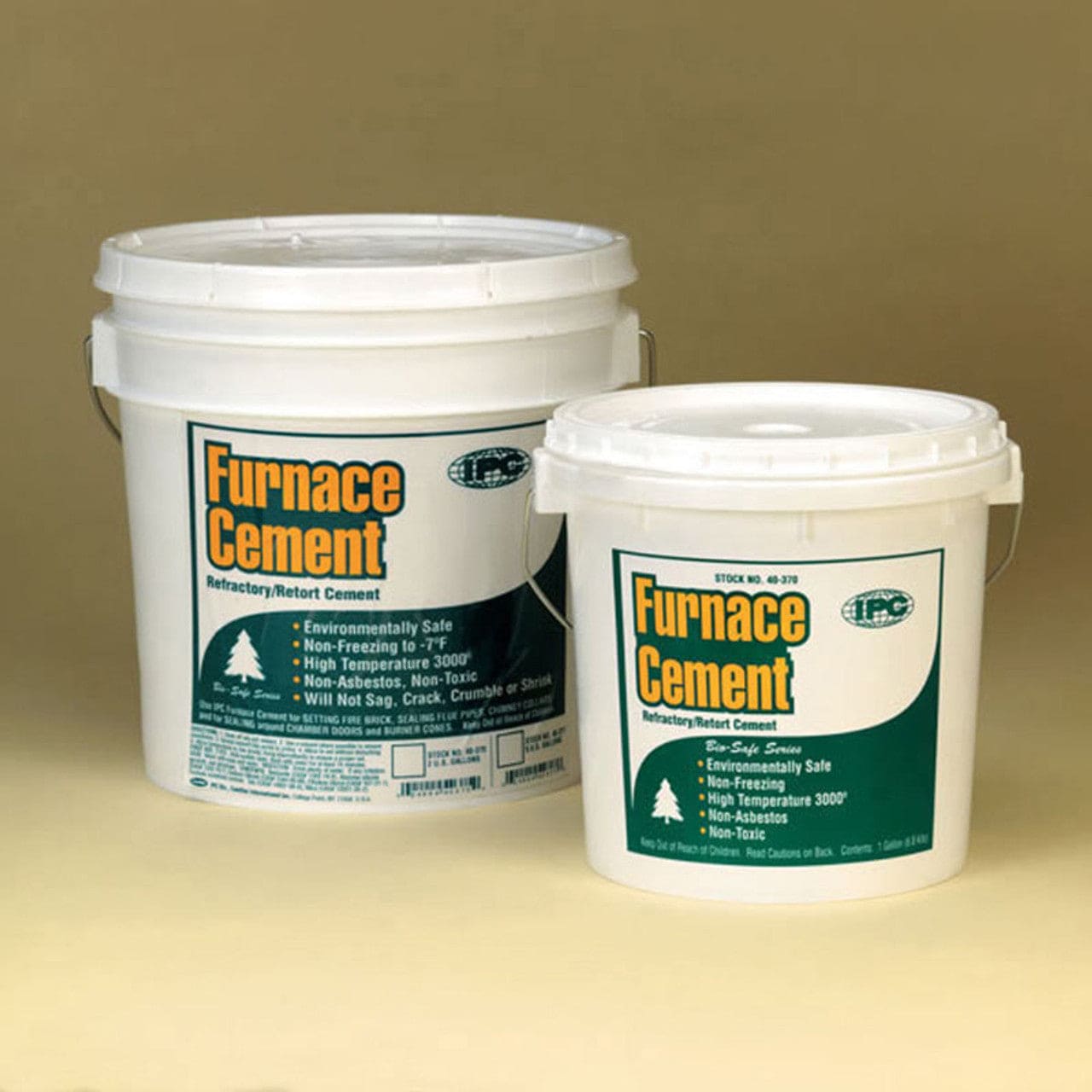 2-Gallon Tub of Gray Ipc Furnace Cement - 40-375 - Chimney Cricket