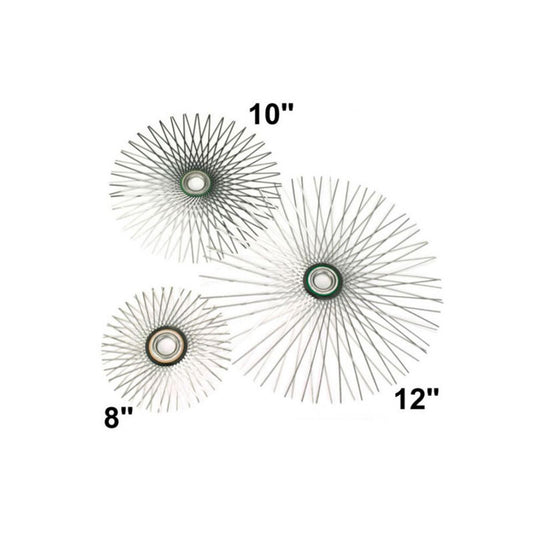 10" Brush For 8" Flue Flat Star Wire Brush For Viper - #14125 - Chimney Cricket