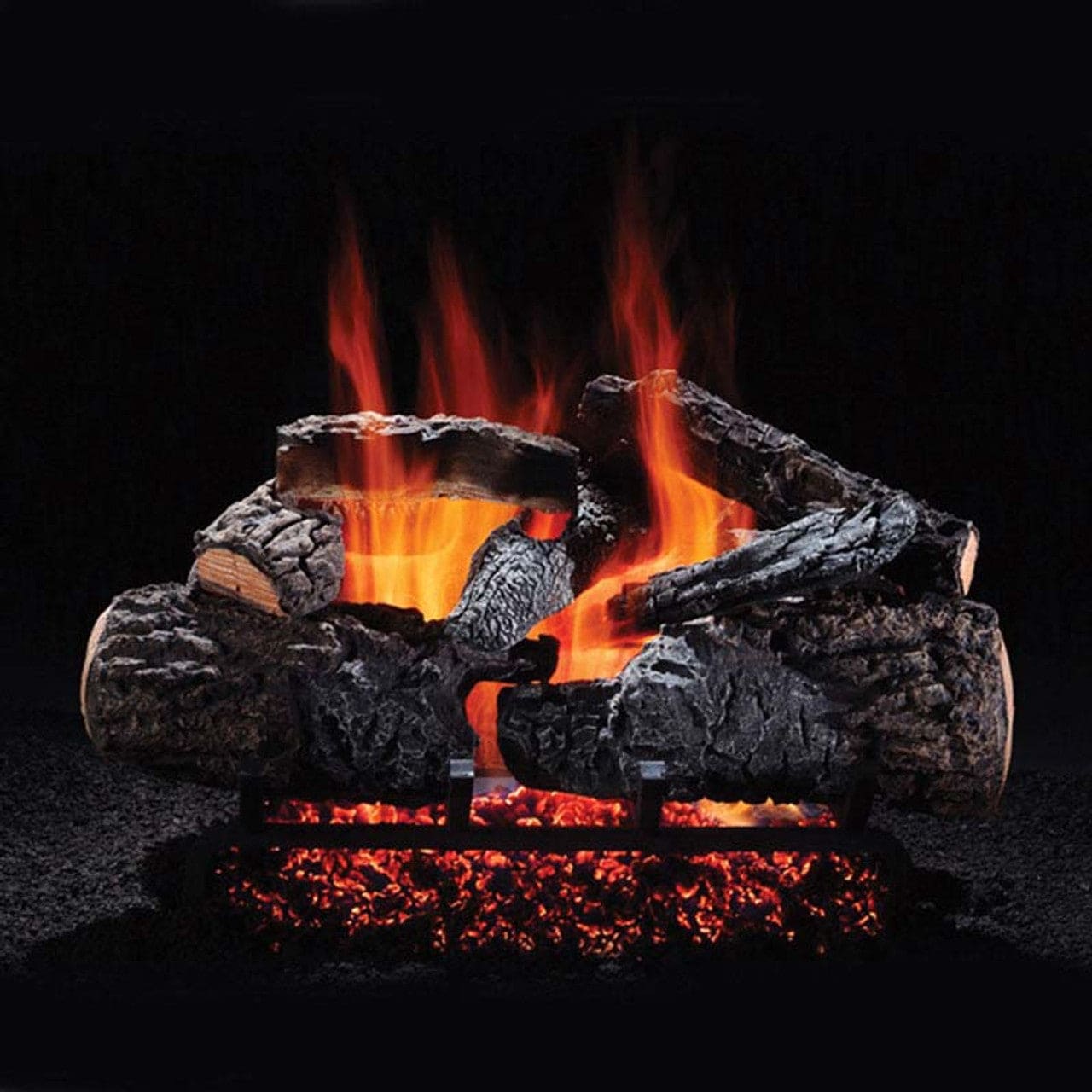 24" Hargrove RGA 2-72 Approved Cross Timbers Vented Gas Logs - CTS2409RG - Chimney Cricket