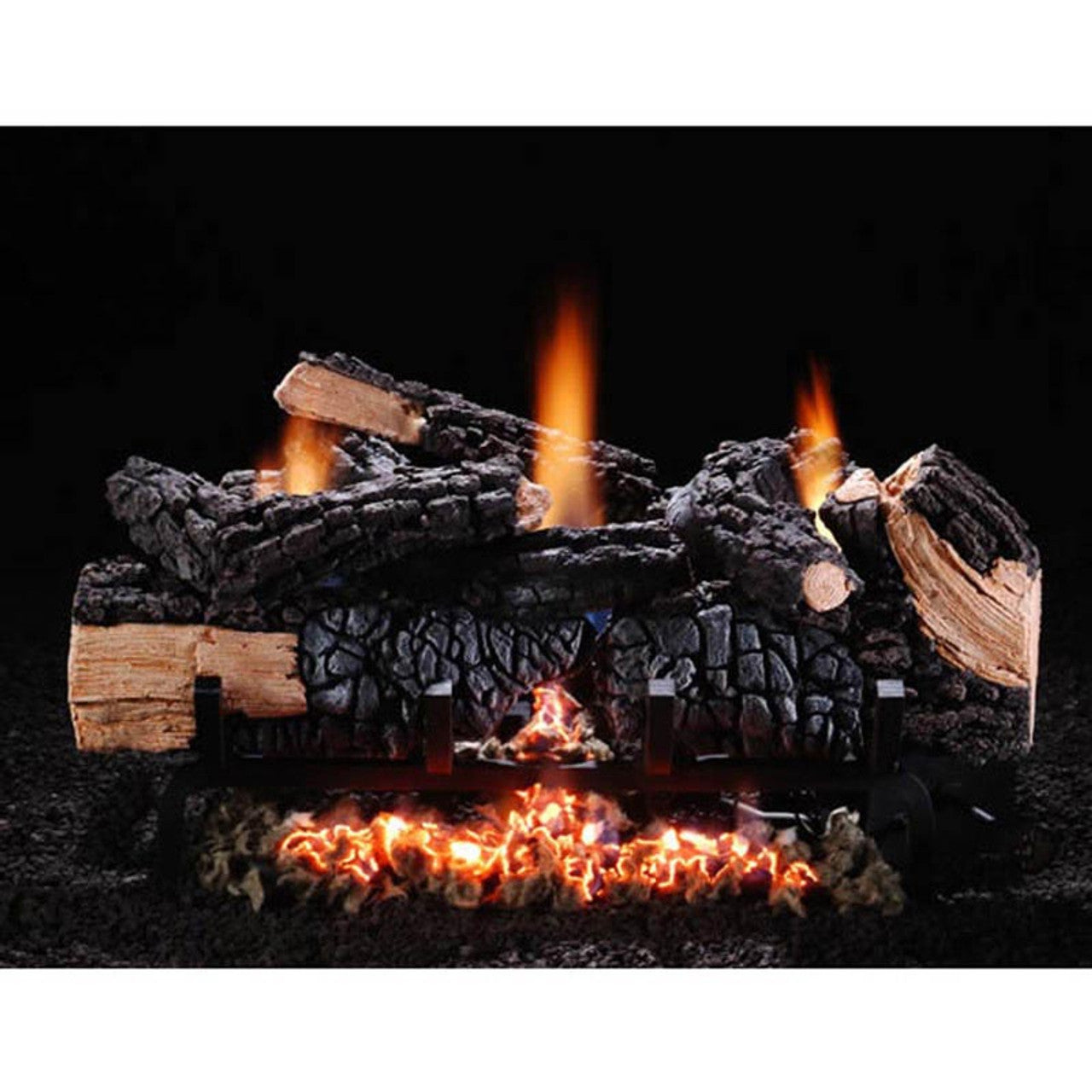 24" Cumberland Char Vent-Free Natural Gas Log Set with Manual Valve - ETCC24N1G - Chimney Cricket