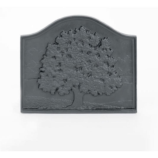 Pennsylvania Small Oak Cast Iron Fireback - Chimney Cricket
