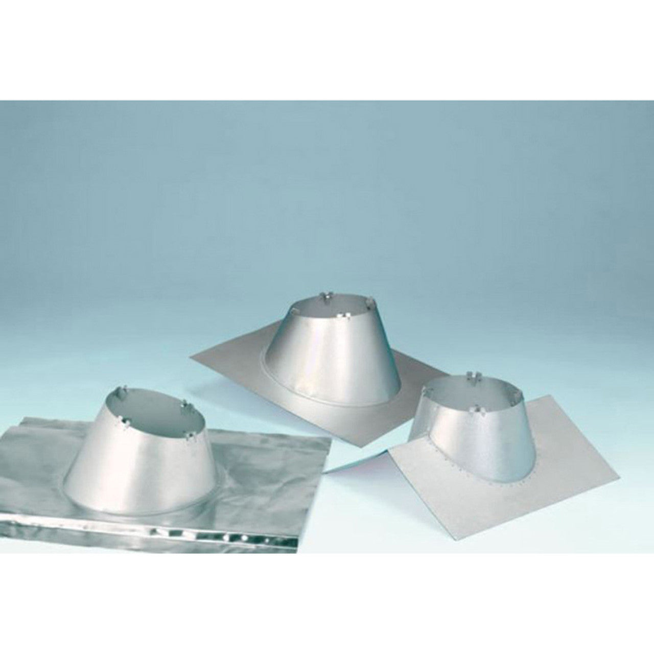 6" Secure Temp 1/12 - 7/12 Pitch Roof Flashing Peak with Storm Collar - 6FPR - Chimney Cricket