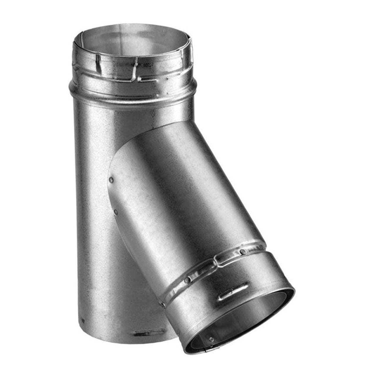 4" x 4" Type B Gas Vent Double-Wall Wye with 45-Degree 3" Branch - 4BVY34 - Chimney Cricket