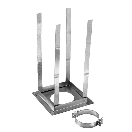 8" Type B Gas Vent Square Firestop Support Square - 8BVRS - Chimney Cricket