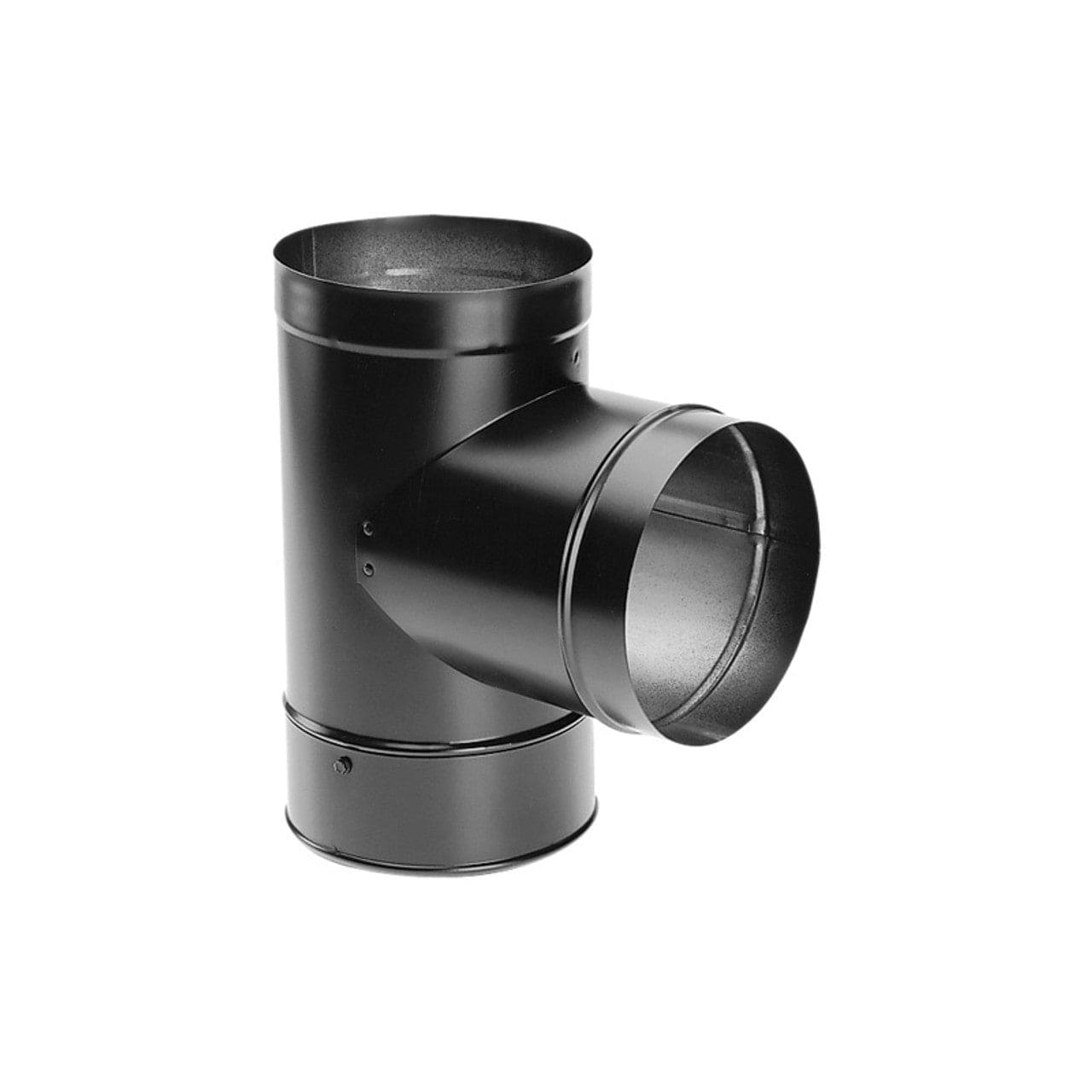 6" DuraVent DuraBlack Tee with Clean-Out Cap - 6DBK-T - Chimney Cricket