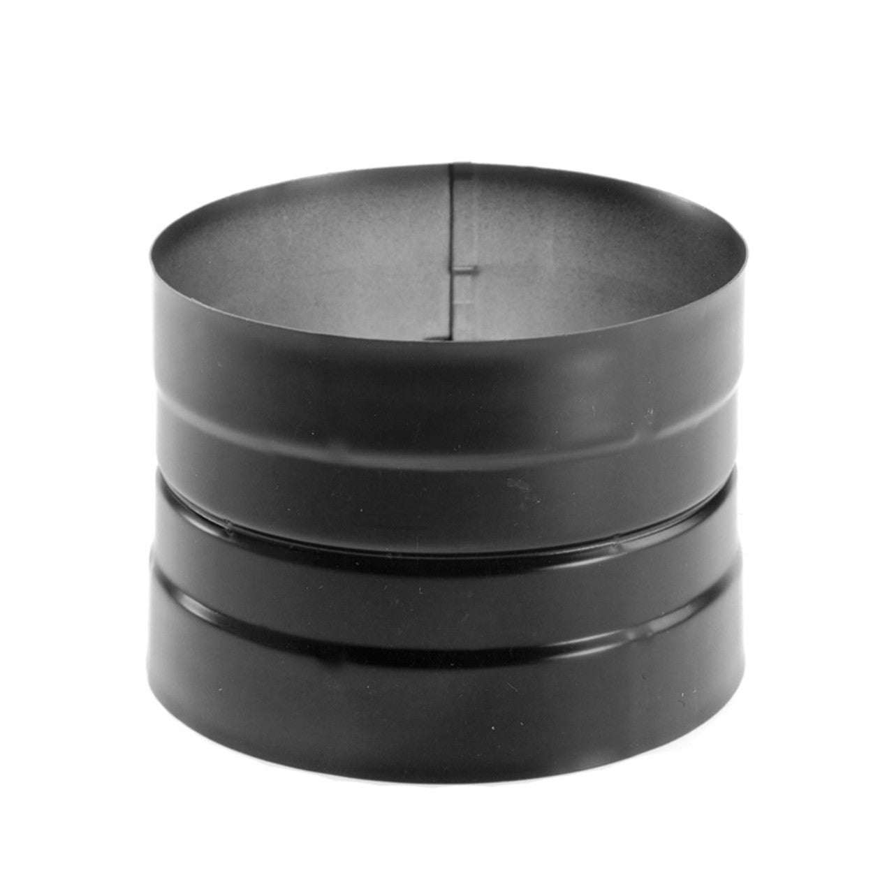 8" DuraVent DuraBlack Double-Skirted Stove Pipe Adaptor - 8DBK-ADDB - Chimney Cricket