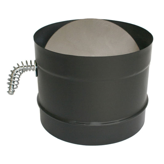 8" DuraVent DuraBlack Stove Pipe Adaptor with Damper Section - 8DBK-DS - Chimney Cricket