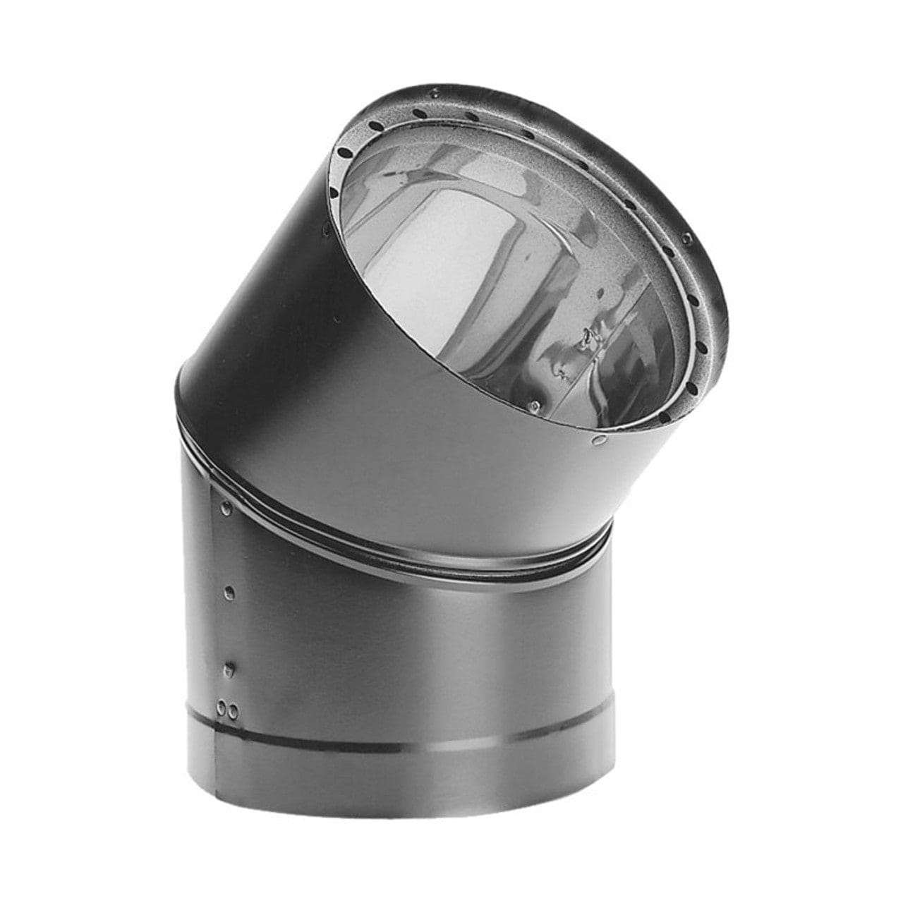 6" DuraVent DVL Double-Wall Black 45-Degree Elbow - 6DVL-E45 - Chimney Cricket
