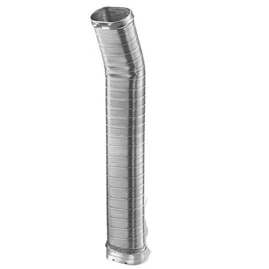 8" X 36" DuraLiner Stainless Steel Oval-To-Round Flex Pipe - 8DLR-36ORF - Chimney Cricket
