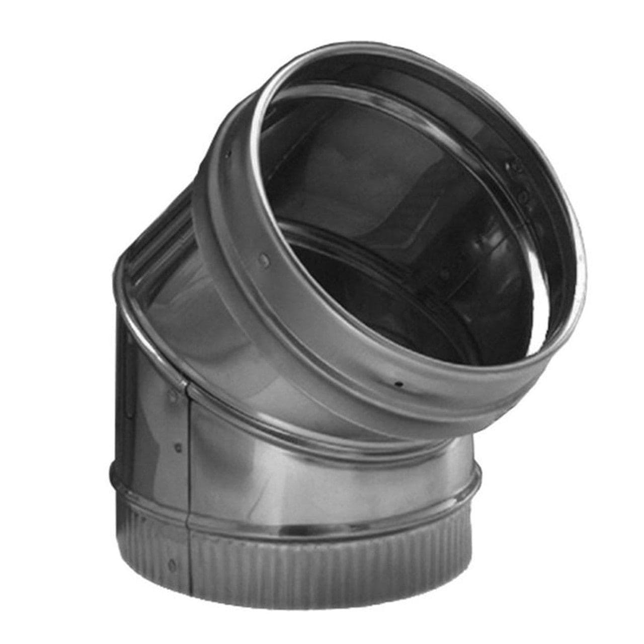 8" DuraVent DuraLiner Stainless Steel 45-Degree Elbow - 8DLR-E45SS - Chimney Cricket