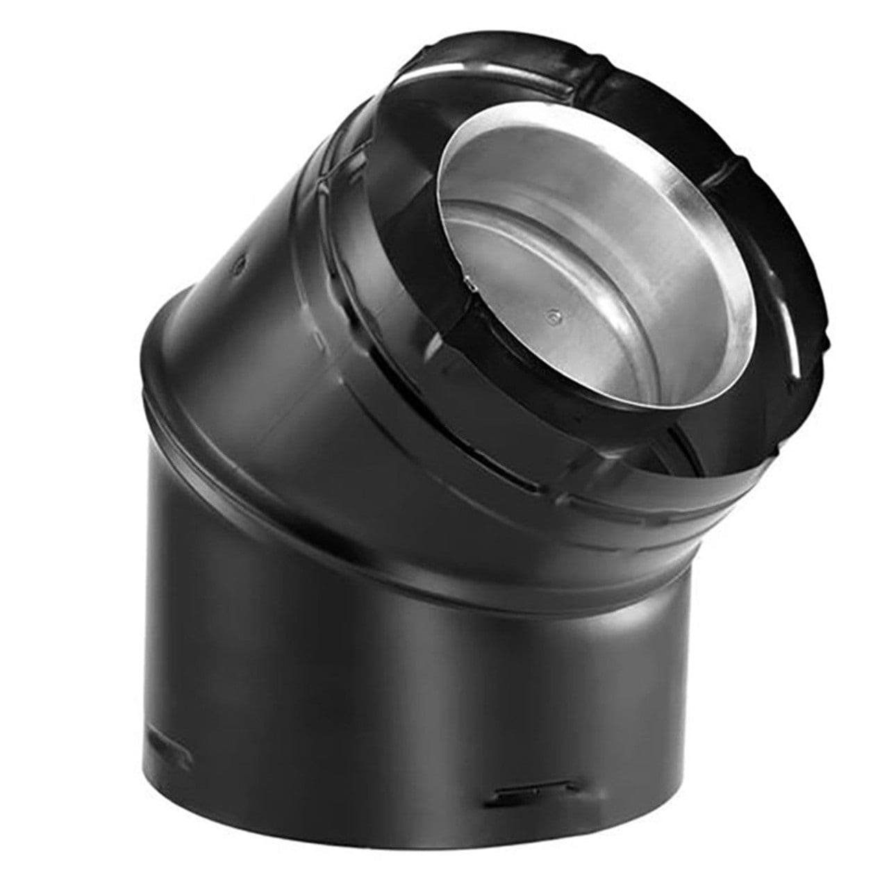 4" DuraVent DirectVent Pro Double-Wall Black 45-Degree Swivel Elbow - 46DVA-E45B - Chimney Cricket