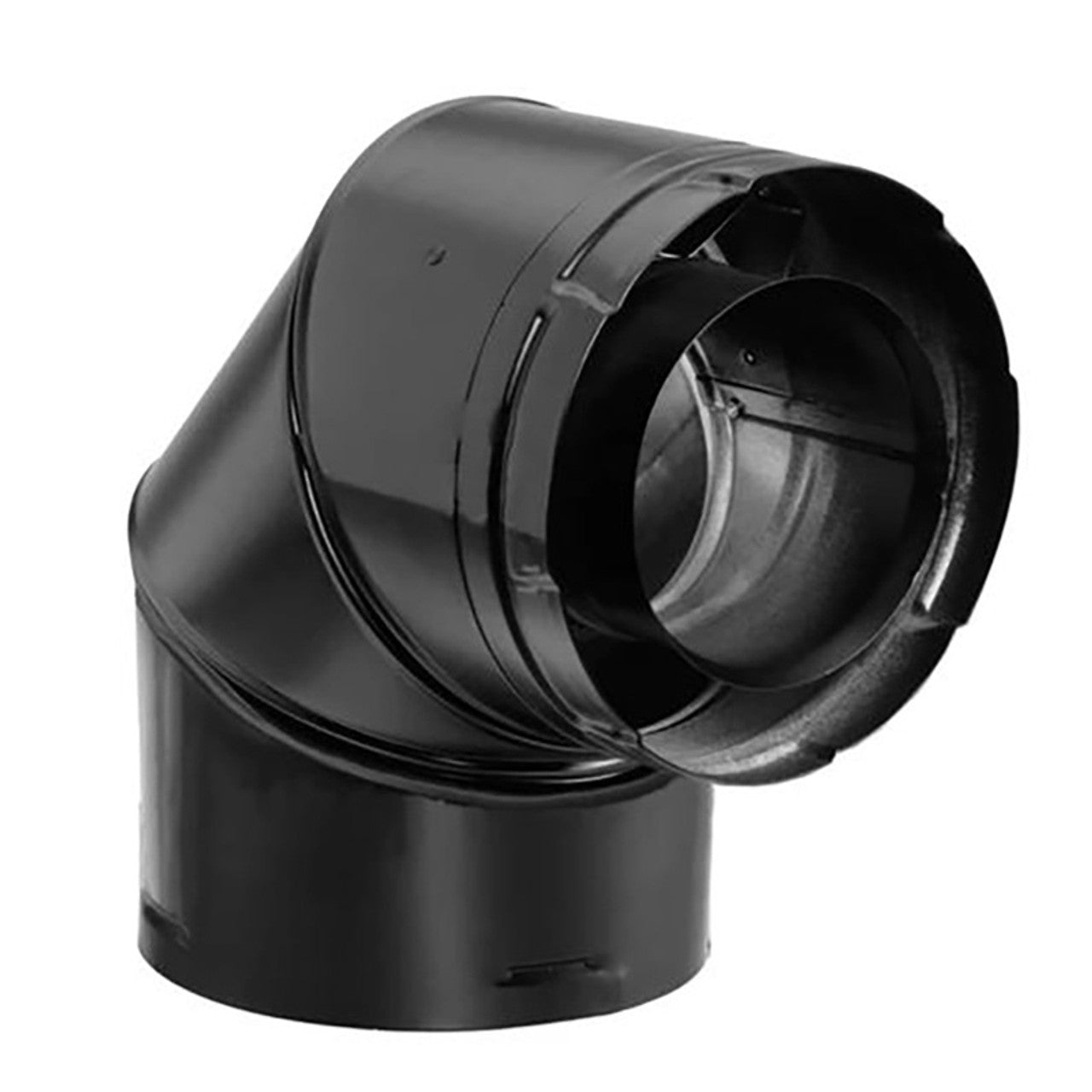 4" DuraVent DirectVent Pro Double-Wall Black 90-Degree Swivel Elbow - 46DVA-E90B - Chimney Cricket