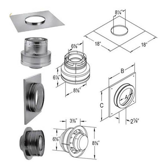 4" DuraVent Chimney Conversion Kit - 46DVA-KMC - Chimney Cricket