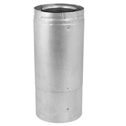 5" DuraVent DirectVent Pro Galvalume 17" - 24" Adjustable Pipe - 58DVA-24TA - Chimney Cricket
