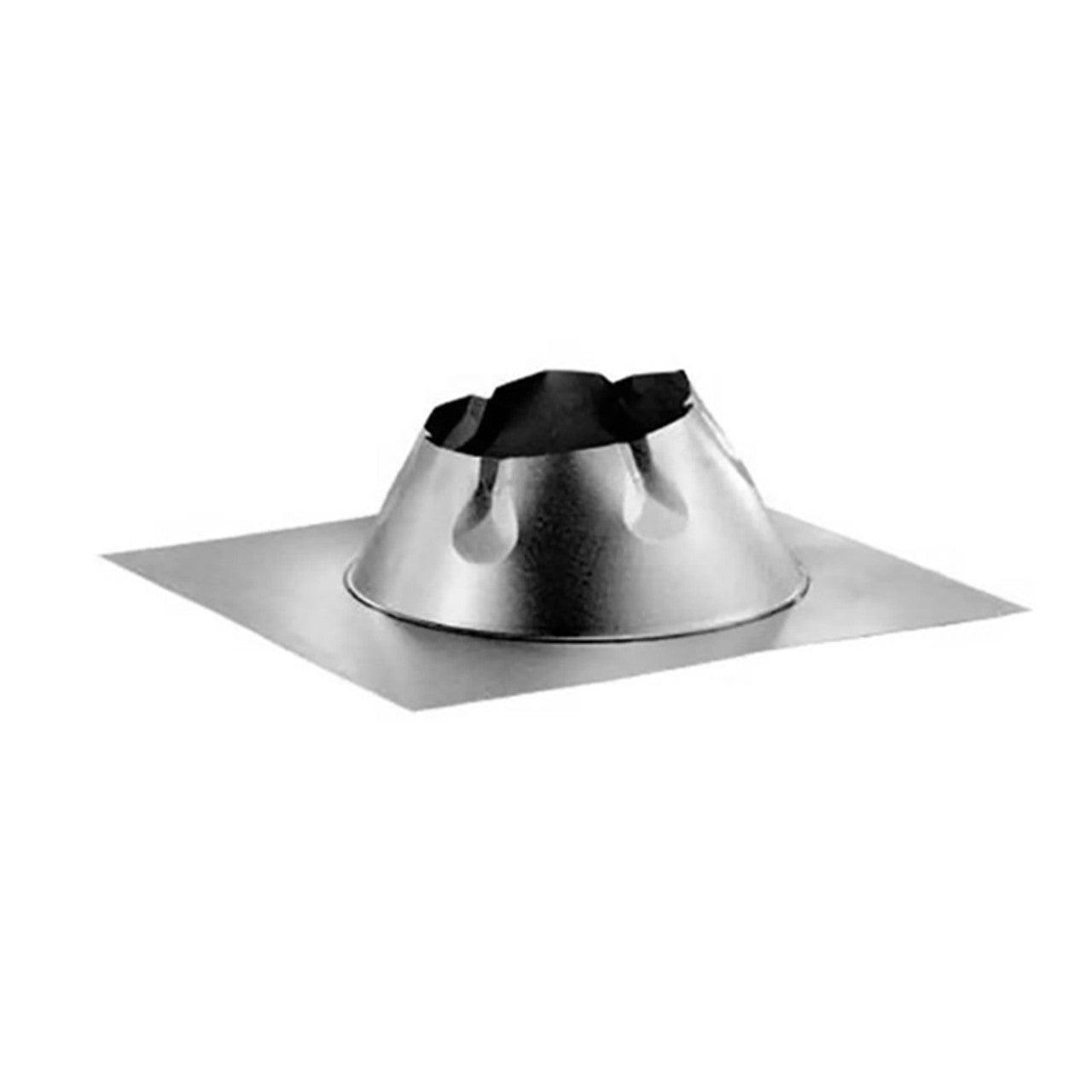 6" DuraVent DuraPlus Galvalume Flat Roof Flashing - 6DP-FF - Chimney Cricket