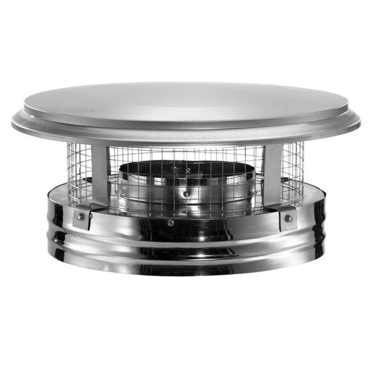 7" DuraVent DuraPlus Stainless Steel Chimney Cap - 7DP-VC - Chimney Cricket