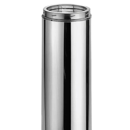6" x 18" Duravent DuraTech Factory-Built Double-Wall Stainless Steel Chimney Pipe - 6DT-18SS - Chimney Cricket