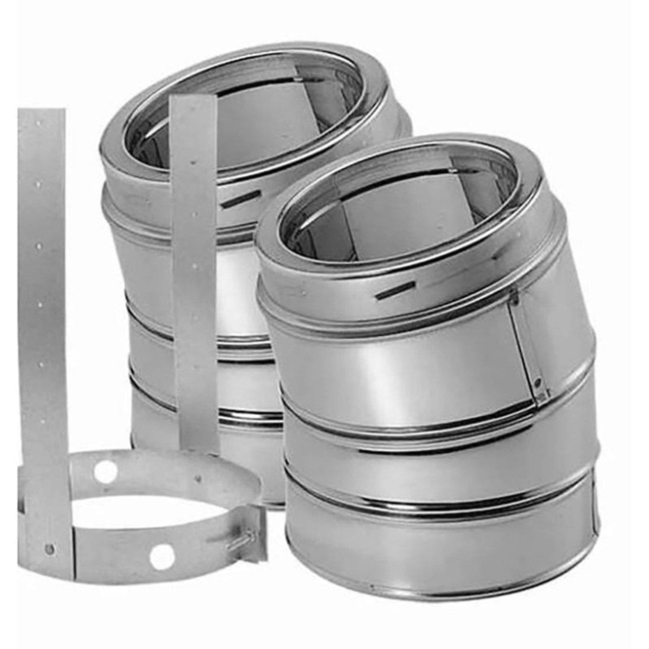 6" DuraVent DuraTech Double-Wall Stainless Steel 15-Degree Elbow Kit - 6DT-E15KSS - Chimney Cricket