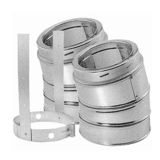 6" DuraVent DuraTech Double-Wall Galvanized 15-Degree Elbow Kit - 6DT-E15K - Chimney Cricket