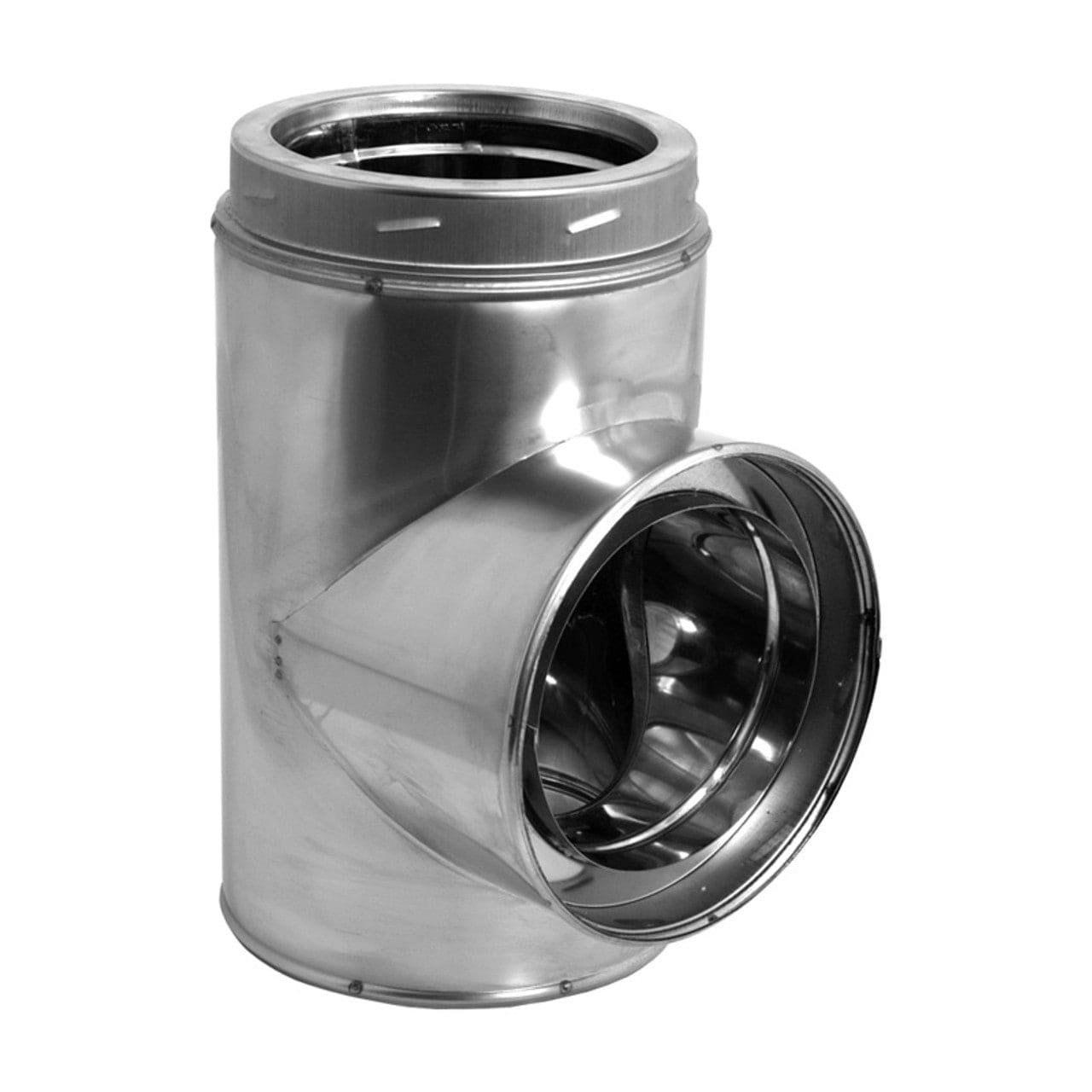 6" DuraVent DuraTech Stainless Steel Tee with Cap - 6DT-STSS - Chimney Cricket