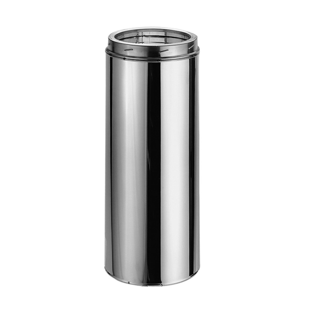 7" x 12" Duravent DuraTech Factory-Built Double-Wall Stainless Steel Chimney Pipe - 7DT-12SS - Chimney Cricket