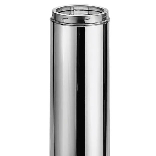 8" x 18" Duravent DuraTech Factory-Built Double-Wall Stainless Steel Chimney Pipe - 8DT-18SS - Chimney Cricket