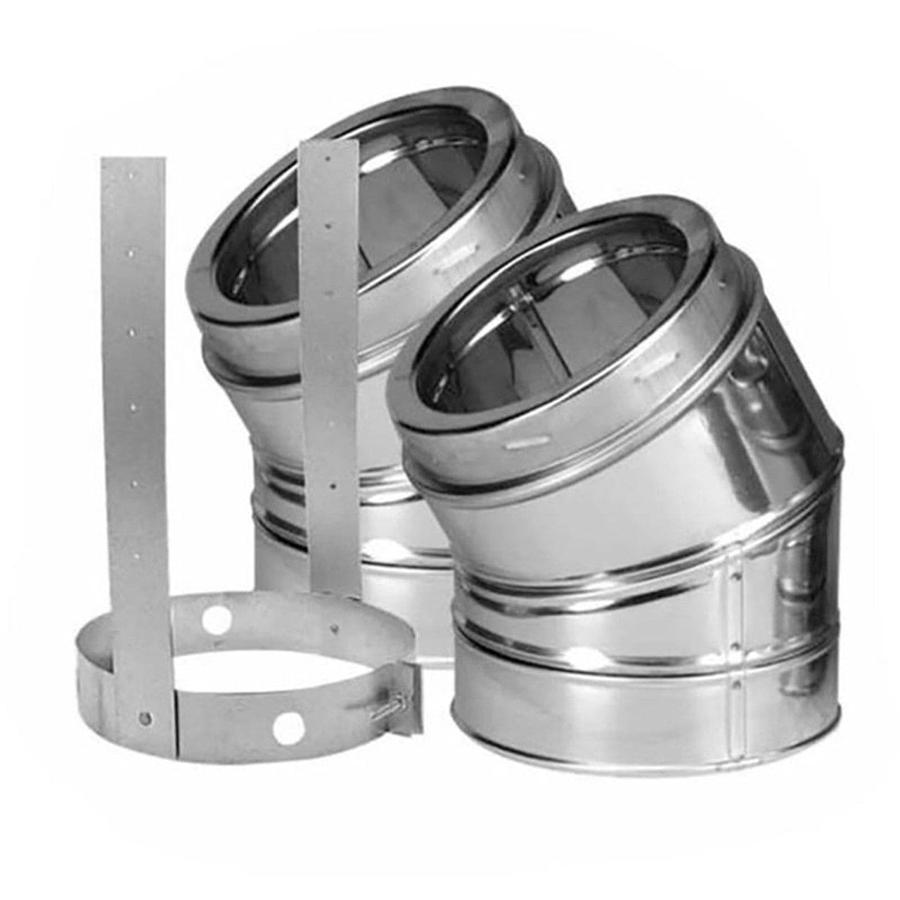 8" DuraVent DuraTech Double-Wall Stainless Steel 30-Degree Elbow Kit - 8DT-E30KSS - Chimney Cricket