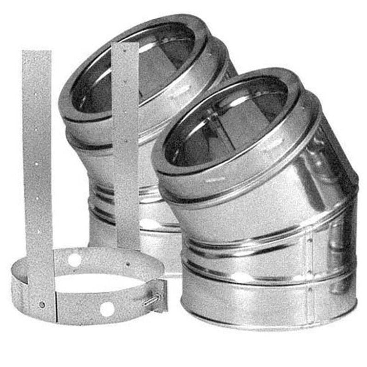8" DuraVent DuraTech Double-Wall Galvanized 30-Degree Elbow Kit - 8DT-E30K - Chimney Cricket