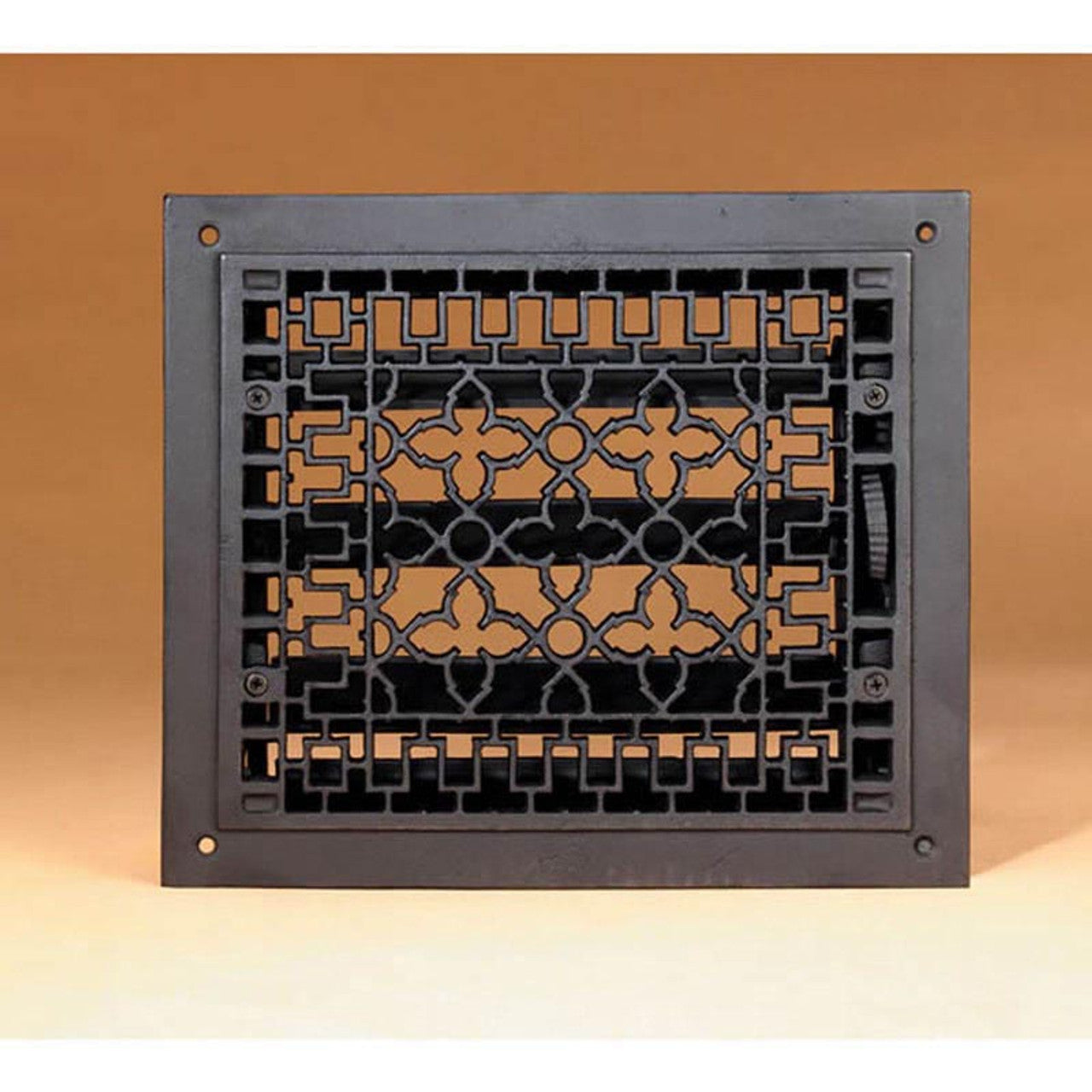 Black Cast-Iron Louvered Register - JR-14 - Chimney Cricket