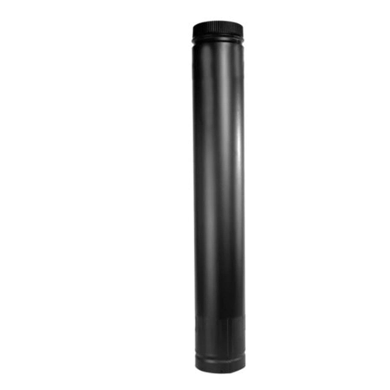 8" Selkirk DSP Black Double-Wall Stove Pipe Adjustable 38" - 68" Telescoping Vent Pipe - Chimney Cricket