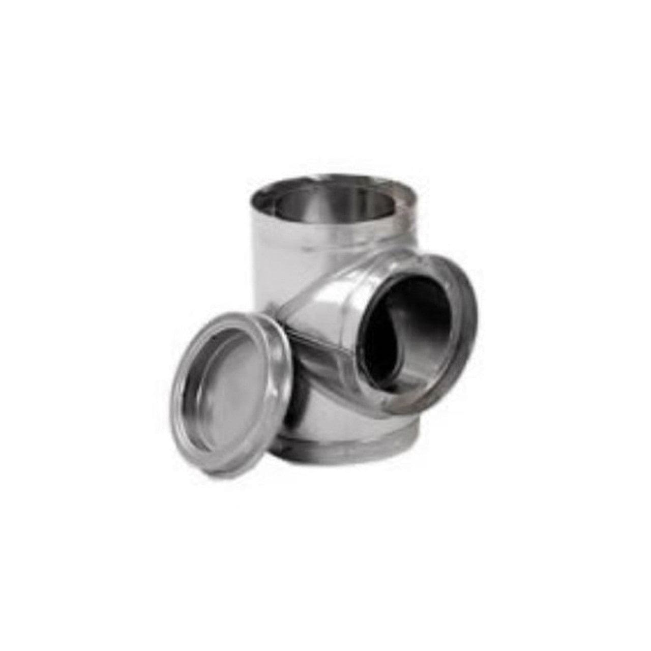 6" Selkirk SuperPro Tee - Insulated with Plug - SPR6ITP - Chimney Cricket