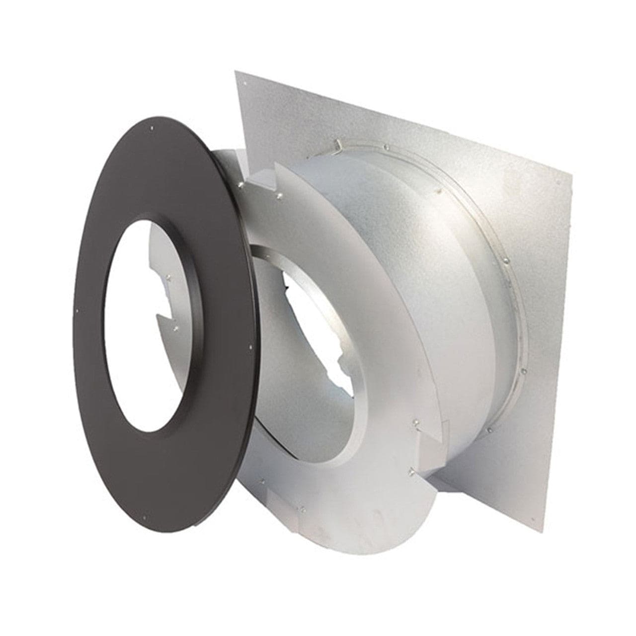 7" Selkirk SuperVent Black Wall Thimble with Trim Collar - JSC7WT - Chimney Cricket