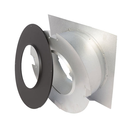 8" Selkirk SuperPro Black Wall Thimble with Trim Collar - SPR8WTB - Chimney Cricket