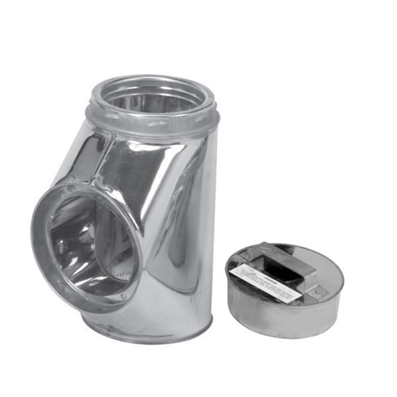 6" Ultra-Temp Insulated Tee with Tee Plug - 206100 - Chimney Cricket