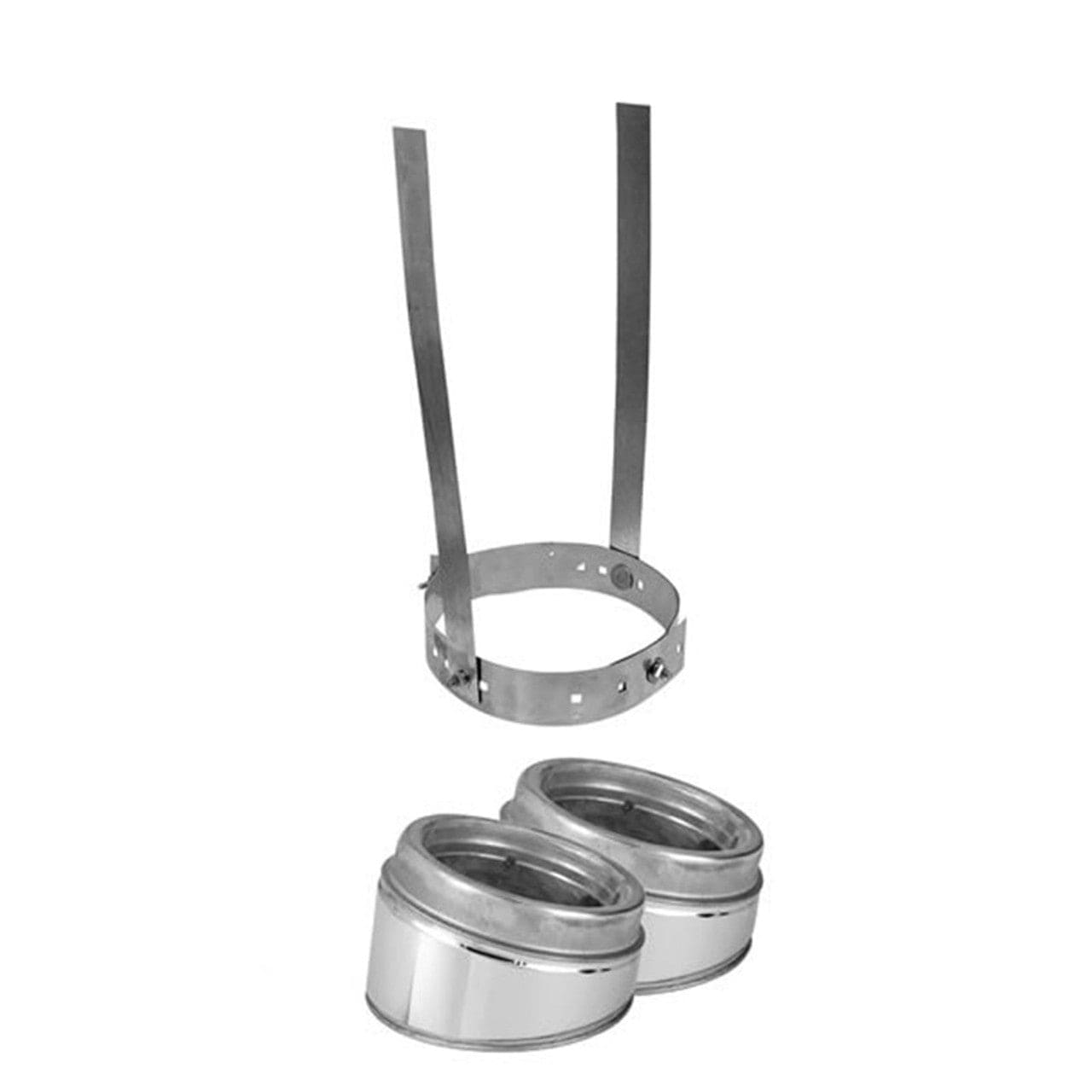 6" Selkirk Ultra-Temp Insulated Stainless Steel 15-Degree Elbow Kit - 206206 - Chimney Cricket