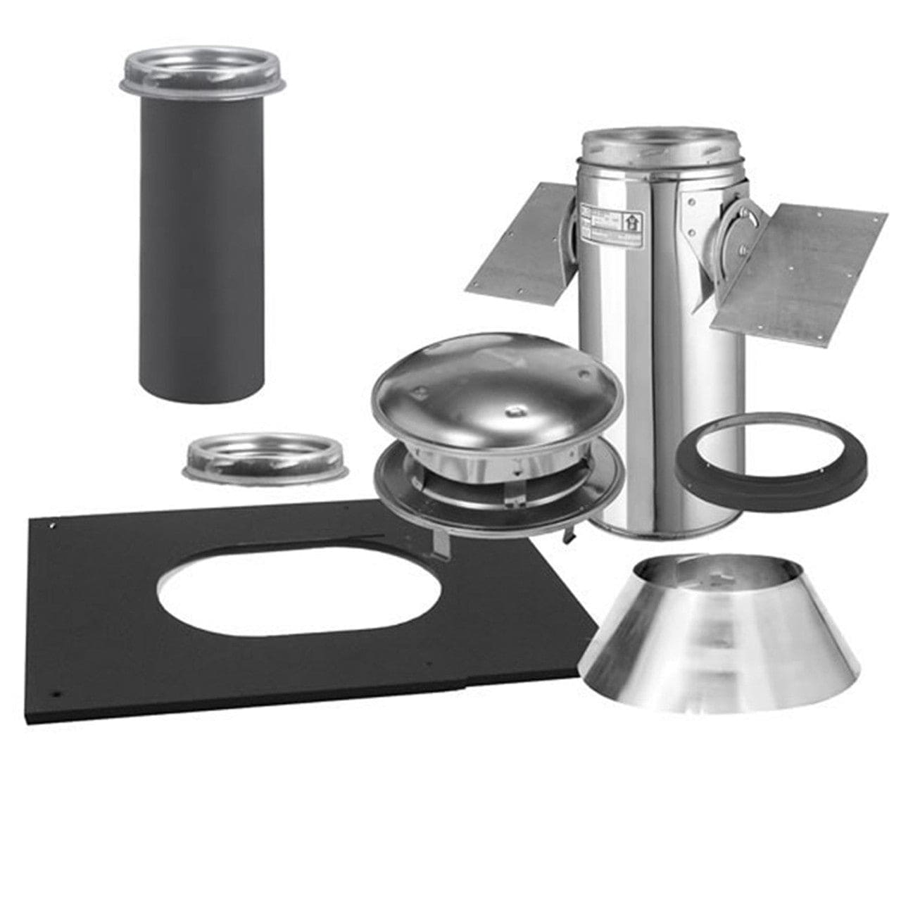 6" Selkirk Ultra-Temp Stainless Pitched Ceiling Support Kit - 206621 - Chimney Cricket