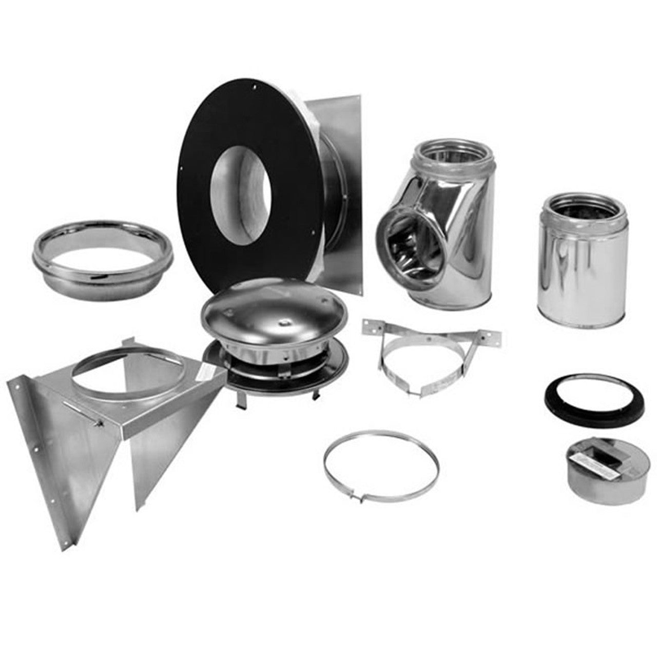6" Selkirk Ultra-Temp Stainless Thru-The-Wall Kit - 206622 - Chimney Cricket