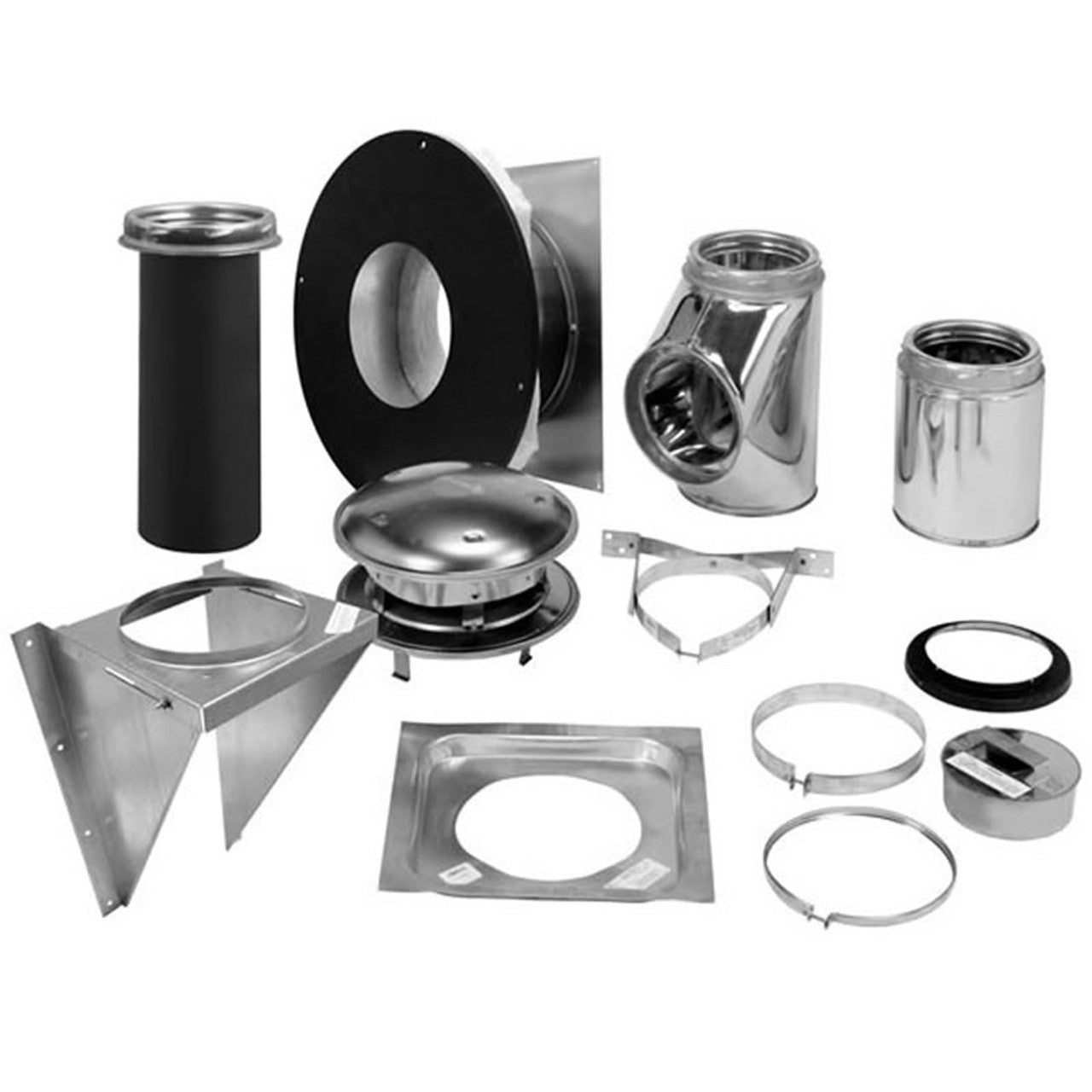 8" Selkirk Ultra-Temp Stainless Thru-The-Wall Kit - 208622 - Chimney Cricket