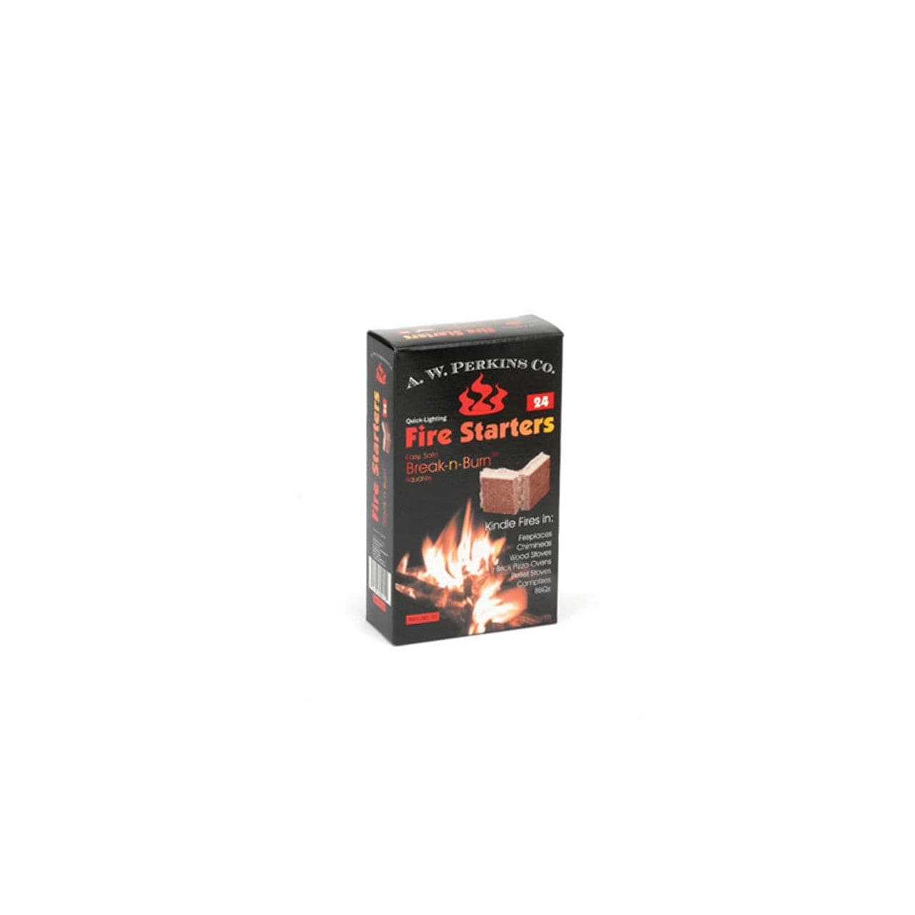 A.W. Perkins Break N' Burn Fire Starters (1 Box of 24 Squares) - 22 - Chimney Cricket