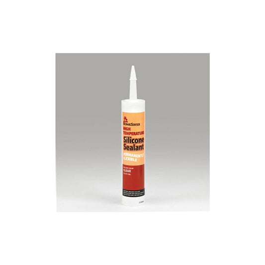 HomeSaver High Temperature Clear Silicone Sealant (1 Case of 6) - 1076C-6 - Chimney Cricket