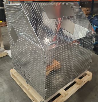 Large Metal Craft Aluminum Slide Top Dispenser Cabinet - Chimney Cricket