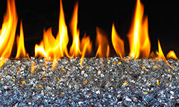 RHP Caribbean Blue Reflective 5 lb. Package of Fyre Glass - Chimney Cricket