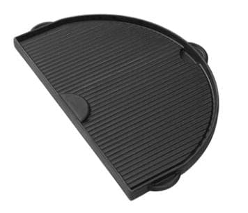 Primo One-Piece Half Moon Cast Iron Griddle for Oval JR - PRM362 - Chimney Cricket