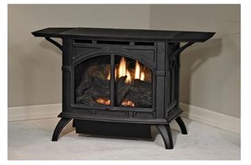 WMH Matte Black Spirit Small Vent Free Cast Iron Stove with IPI Control, LP - Chimney Cricket