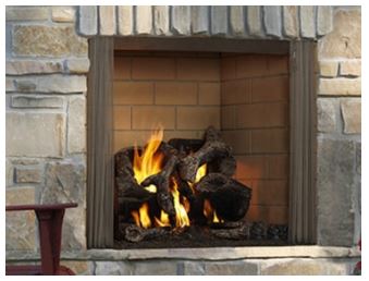 Outdoor Lifestyles Castlewood 42" Outdoor Radiant Insulated Wood Burning Fireplace - ODCASTLEWD42B - Chimney Cricket