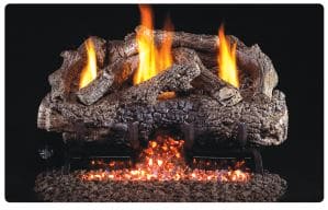 RHP 24" Charred Frontier Log and Burner Package - NG - Chimney Cricket