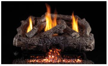 RHP 16/18" Vent Free Charred Frontier Oak Standard Ceramic Refractory Logs - Chimney Cricket