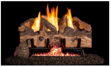 RHP 24" Vent Free Charred Gnarled Split Standard Ceramic Refractory Logs - Chimney Cricket